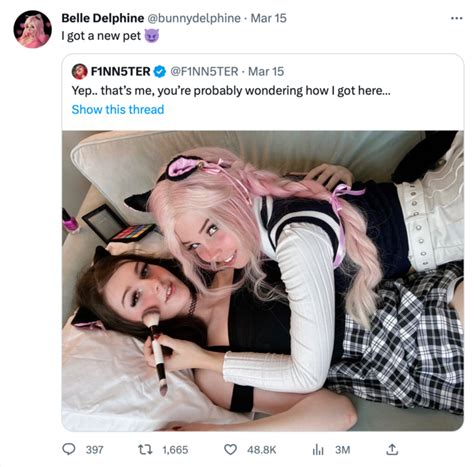 belle delphine x|Finn and Belle Delphine Collaboration 